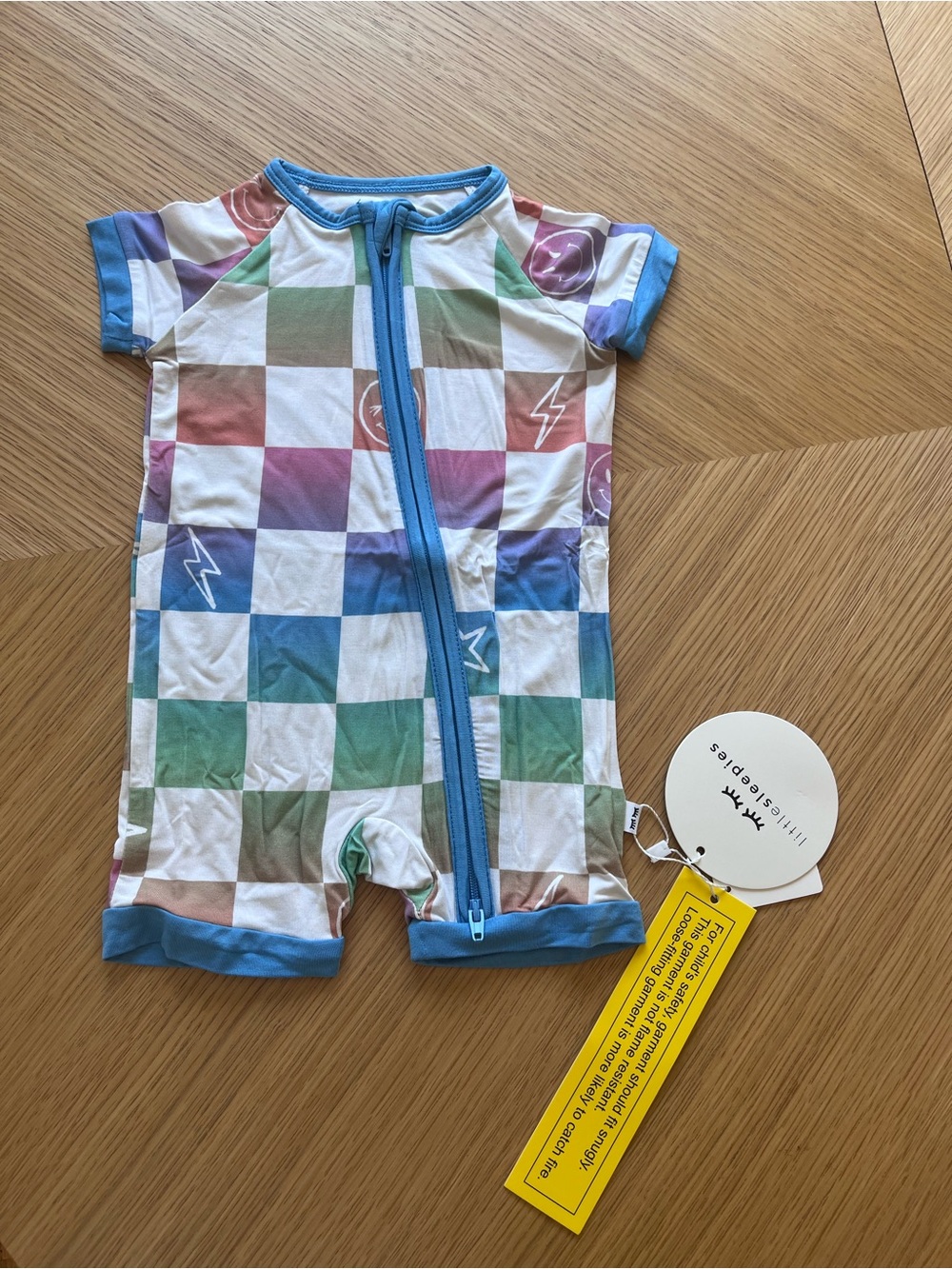 NWT Little Sleepies | Cheery Checks Shorty | 3-6 months